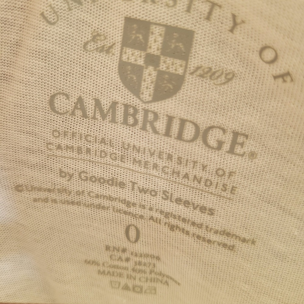 Torrid University of Cambridge White Graphic T Shirt Tee Relaxed Fit NEW Size 0 - Picture 4 of 5
